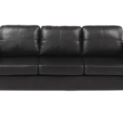 Canapé 3 Places En Simili ACKLEY - Noir -Promos Chesteris Boutique canape 196545