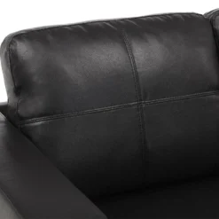 Canapé 3 Places En Simili ACKLEY - Noir -Promos Chesteris Boutique canape 196547