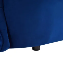 Canapé 3 Places En Velours Bleu ORTANO -Promos Chesteris Boutique canape 19723665