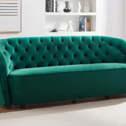 Canapé 3 Places En Velours Vert ORTANO 13 Canapé 3 Places En Velours Vert ORTANO -Promos Chesteris Boutique canape 19723955