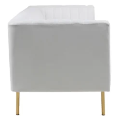 Canapé Moderne 3 Places à Coutures Verticales Sacramento Simili Blanc 8 Canapé Moderne 3 Places à Coutures Verticales Sacramento Simili Blanc -Promos Chesteris Boutique canape 19725743