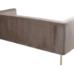 Canapé Moderne 3 Places à Coutures Verticales Sacramento Velours Taupe -Promos Chesteris Boutique canape 19726425