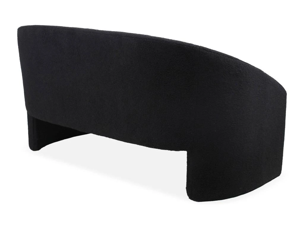 Canapé Arrondi 2 Places Indiana Tissu Bouclette Noir 4 Canapé Arrondi 2 Places Indiana Tissu Bouclette Noir – Image 4