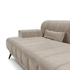 Canapé 3 Places Tissu Velours Taupe -Promos Chesteris Boutique canape 19796747