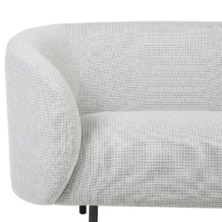 Canapé 2 Places En Tissu Blanc Et Noir LOEN -Promos Chesteris Boutique canape 19813347