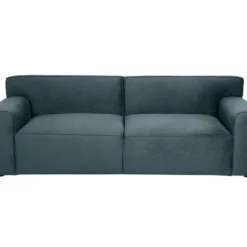 Canapé 3 Places En Velours Bleu OTRANO 9 Canapé 3 Places En Velours Bleu OTRANO -Promos Chesteris Boutique canape 19874049