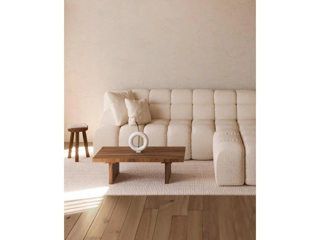 Canapé D'angle Droit 2 Places En Tissu Moutarde 4 Canapé D'angle Droit 2 Places En Tissu Moutarde – Image 4