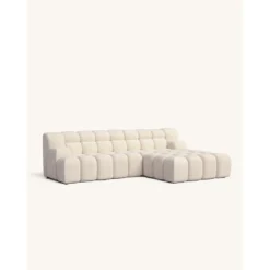 Canapé D'angle Gauche 2 Places En Tissu Beige -Promos Chesteris Boutique canape 19879233
