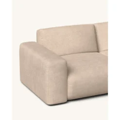 Canapé D'angle Droit 4 Places En Tissu Brun Clair -Promos Chesteris Boutique canape 19879329