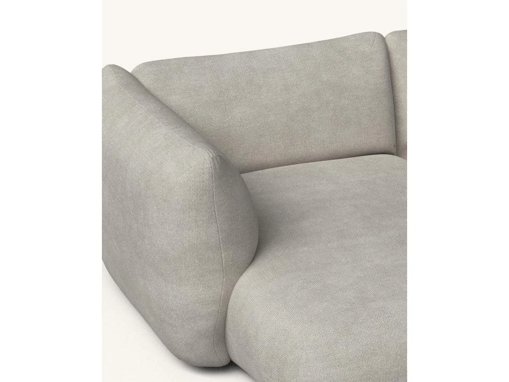 Canapé D'angle Gauche 2 Places En Tissu Gris 2 Canapé D'angle Gauche 2 Places En Tissu Gris – Image 2