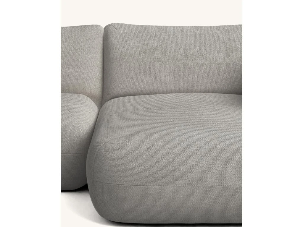 Canapé D'angle Gauche 2 Places En Tissu Gris 5 Canapé D'angle Gauche 2 Places En Tissu Gris – Image 5