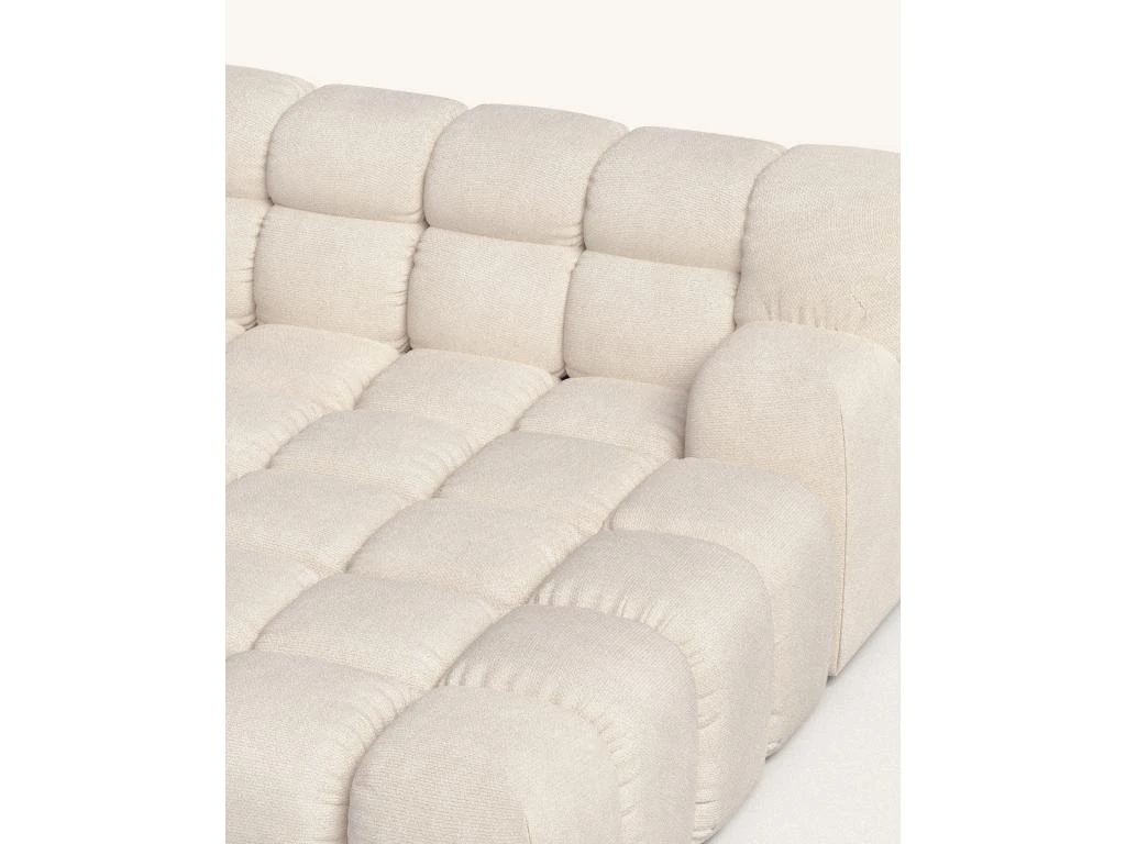 Canapé D'angle Droit 2 Places Tissu Beige 3 Canapé D'angle Droit 2 Places Tissu Beige – Image 3