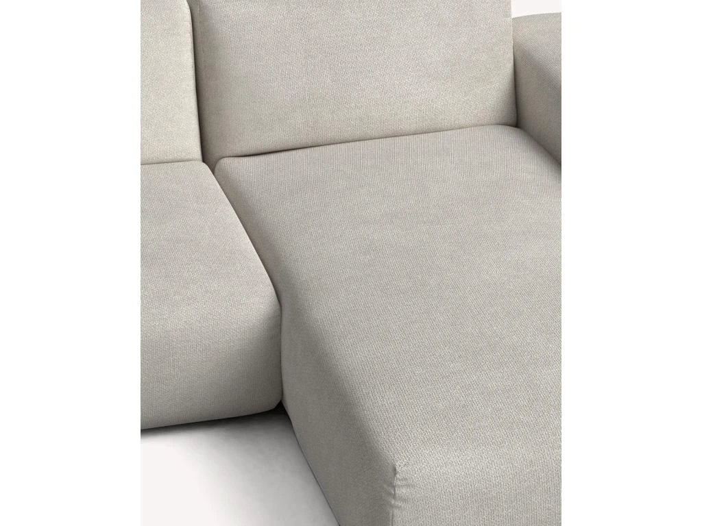 Canapé D'angle Droit 4 Places En Tissu Gris 2 Canapé D'angle Droit 4 Places En Tissu Gris – Image 2