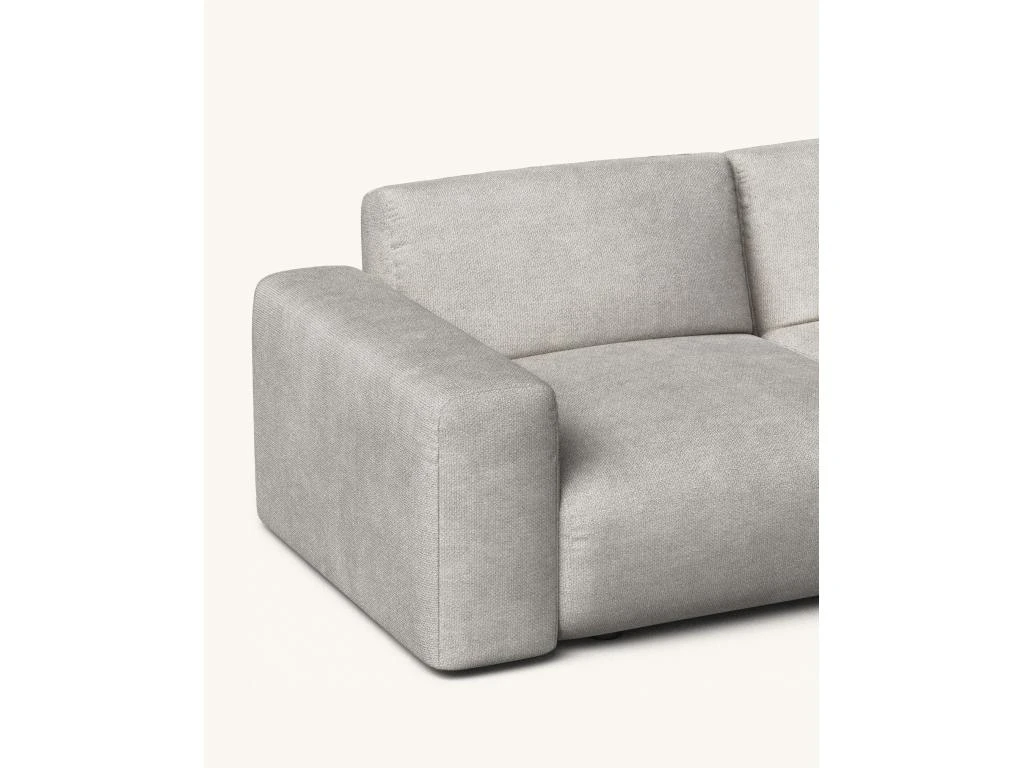 Canapé D'angle Droit 4 Places En Tissu Gris 6 Canapé D'angle Droit 4 Places En Tissu Gris – Image 6