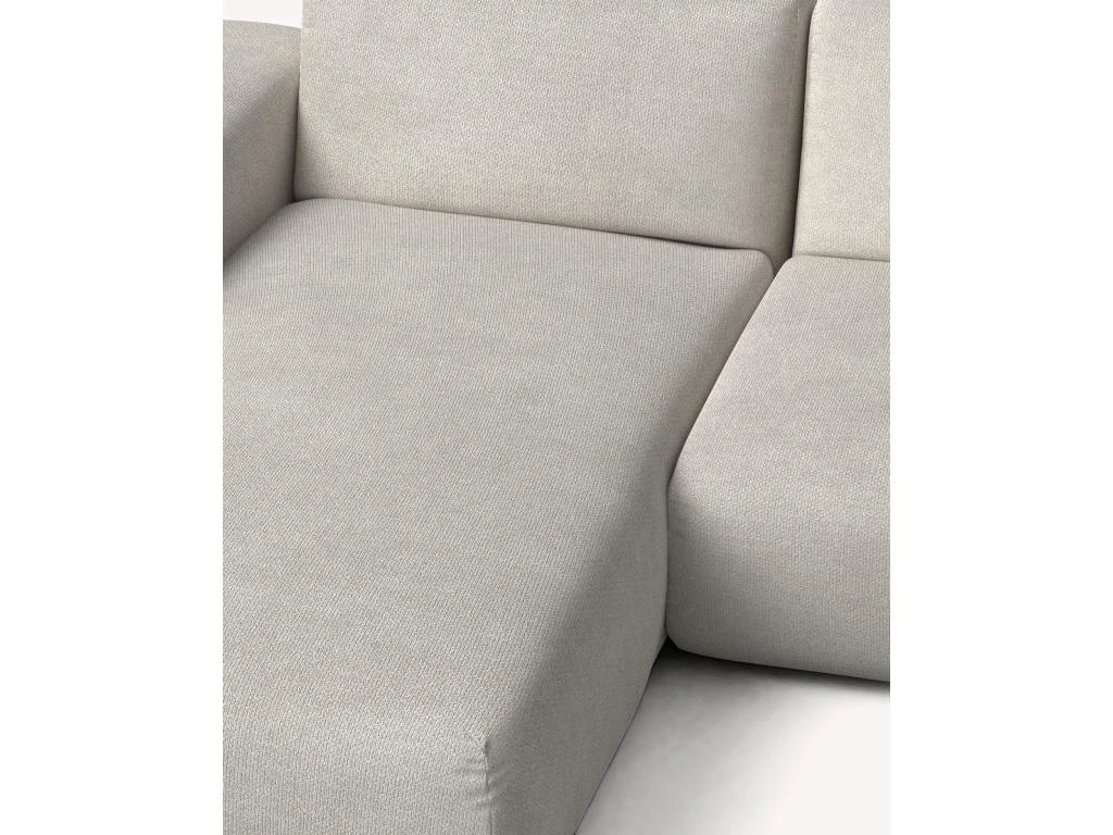 Canapé D'angle Gauche 4 Places En Tissu Gris 2 Canapé D'angle Gauche 4 Places En Tissu Gris – Image 2