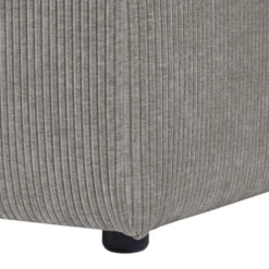 Canapé D'angle Droit Et Pouf En Velours Côtelé Gris TIRONO -Promos Chesteris Boutique canape 19917555