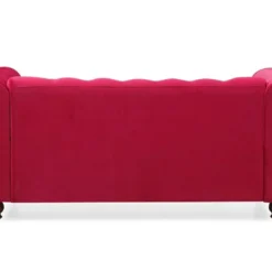 Grand Canapé 2 Places Chesterfield Velours Rouge 8 Grand Canapé 2 Places Chesterfield Velours Rouge -Promos Chesteris Boutique canape 19939787