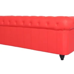 Grand Canapé 3 Places Chesterfield Rouge -Promos Chesteris Boutique canape 19939807
