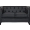 Grand Canapé 2 Places Chesterfield Noir