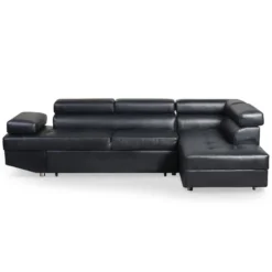 Canapé D'angle Convertible Lido Noir