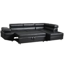 Canapé D'angle Convertible Lido Noir -Promos Chesteris Boutique canape 20006283