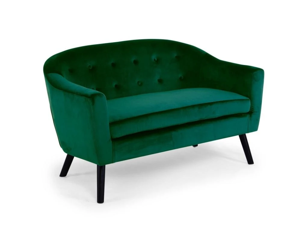 Canapé 2 Places Scandinave Savoy Velours Vert 1 Canapé 2 Places Scandinave Savoy Velours Vert