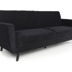 Canapé Convertible Clic-clac Refresha Velours Noir