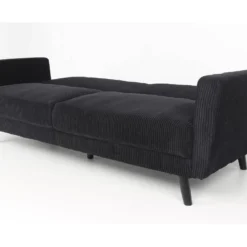 Canapé Convertible Clic-clac Refresha Velours Noir -Promos Chesteris Boutique canape 20006861