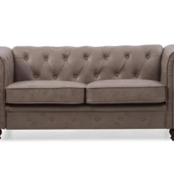 Grand Canapé 2 Places Chesterfield Vintage