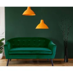 Canapé 3 Places Scandinave Savoy Velours Vert -Promos Chesteris Boutique canape 20007035