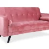 Canapé Convertible Clic-clac Scandinave Slow Velours Rose