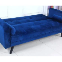 Canapé Convertible Clic-clac Scandinave Slow Velours Bleu 5 Canapé Convertible Clic-clac Scandinave Slow Velours Bleu -Promos Chesteris Boutique canape 20007139