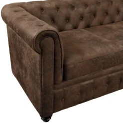 Canapé Chesterfield 3 Places Marron Vieilli 8 Canapé Chesterfield 3 Places Marron Vieilli -Promos Chesteris Boutique canape 20012701