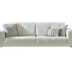 Canapé 3 Places En Tissu Texturé Ivoire LETINI De Pascal Morabito -Promos Chesteris Boutique canape 20019983