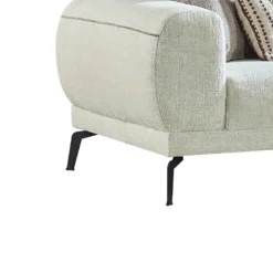 Canapé 3 Places En Tissu Texturé Ivoire LETINI De Pascal Morabito -Promos Chesteris Boutique canape 20021433