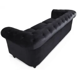 Canapé Chesterfield 3 Places - Couleurs - Velours Noir, Types De Canapé - 3 Places Chesterfield 7 Canapé Chesterfield 3 Places - Couleurs - Velours Noir, Types De Canapé - 3 Places Chesterfield -Promos Chesteris Boutique canape 20022549