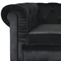 Canapé Chesterfield 3 Places - Couleurs - Velours Noir, Types De Canapé - 3 Places Chesterfield 8 Canapé Chesterfield 3 Places - Couleurs - Velours Noir, Types De Canapé - 3 Places Chesterfield -Promos Chesteris Boutique canape 20022551