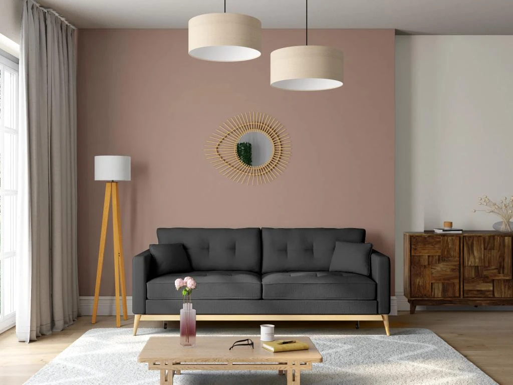 Canapé 3 Places Convertible En Tissu Anthracite KENZA 1 Canapé 3 Places Convertible En Tissu Anthracite KENZA