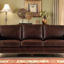 Canapé 3 Places En Cuir Vieilli CASSANDRA - Marron 16 Canapé 3 Places En Cuir Vieilli CASSANDRA - Marron -Promos Chesteris Boutique canape 203677