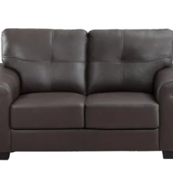 Canapé 2 Places En Cuir HAZEL - Marron 12 Canapé 2 Places En Cuir HAZEL - Marron -Promos Chesteris Boutique canape 204033