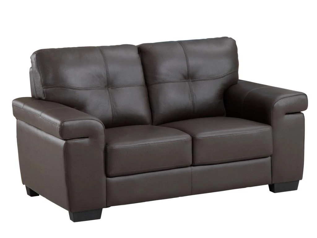 Canapé 2 Places En Cuir HAZEL - Marron 2 Canapé 2 Places En Cuir HAZEL - Marron – Image 2