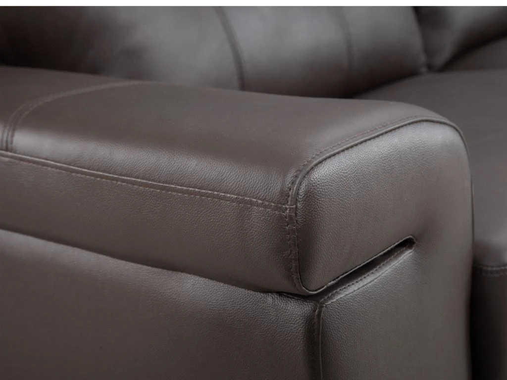 Canapé 2 Places En Cuir HAZEL - Marron 4 Canapé 2 Places En Cuir HAZEL - Marron – Image 4