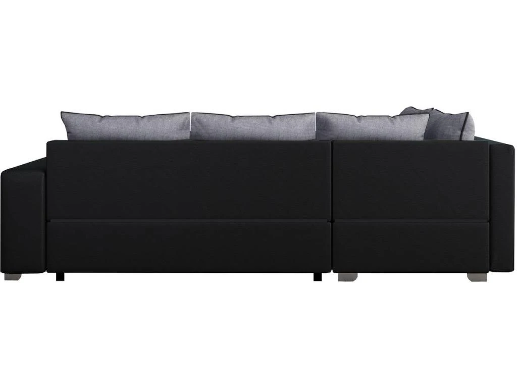 Canapé D'angle Convertible "Gregory" - 268 X 99/178 X 85 Cm - 4 Places - Gris/Noir - Angle Gauche 6 Canapé D'angle Convertible "Gregory" - 268 X 99/178 X 85 Cm - 4 Places - Gris/Noir - Angle Gauche – Image 6