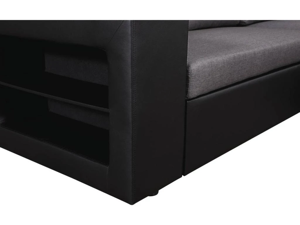 Canapé D'angle Convertible/réversible "Axel" - 3 Places - Noir/Gris 5 Canapé D'angle Convertible/réversible "Axel" - 3 Places - Noir/Gris – Image 5