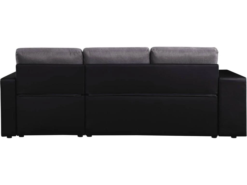 Canapé D'angle Convertible/réversible "Axel" - 3 Places - Noir/Gris 6 Canapé D'angle Convertible/réversible "Axel" - 3 Places - Noir/Gris – Image 6