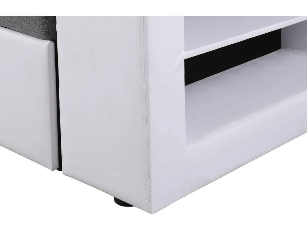 Canapé D'angle Convertible/réversible "Axel" - 3 Places - Blanc/Gris 6 Canapé D'angle Convertible/réversible "Axel" - 3 Places - Blanc/Gris – Image 6