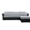 Canapé D'angle Réversible "Valentine" - 4 Places - Gris/Noir