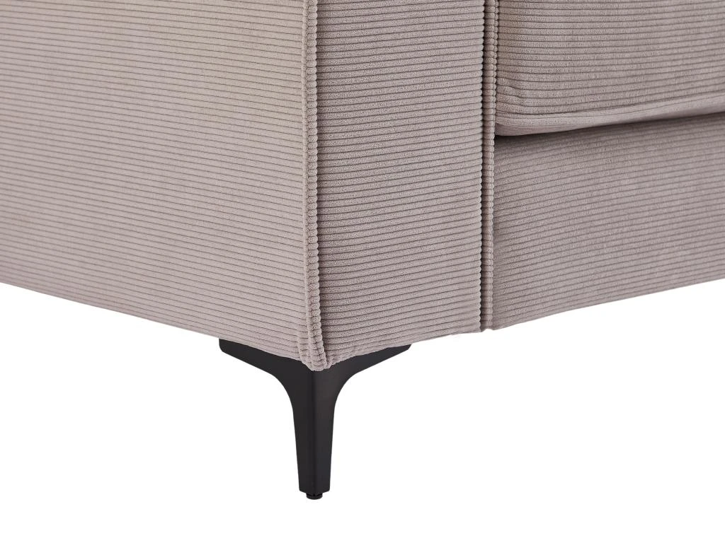 Canapé 2 Places En Velours Côtelé Gris OLMEDA 5 Canapé 2 Places En Velours Côtelé Gris OLMEDA – Image 5