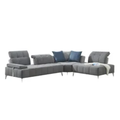 Canapé D'angle Droit Dossiers Mobiles Et Têtières Réglables - DIAMANT