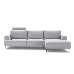 Canapé D'angle Droit Tissu Gris Clair Modulable - ALIX -Promos Chesteris Boutique canape 21042173